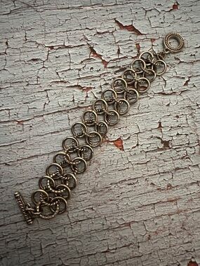 Silver Tone Link Circle Bracelet - Women Jewelry